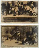 Coppia di disegni by Pietro Annigoni, 1931, Sigla in basso a sinistra, offered Jun 2018