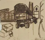 Paesaggio urbano con camion by Mario Sironi, offered Jun 2018