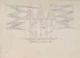 Accumulatore e tavolozza by Fortunato Depero, 1936, Composizione da collegarsi alla progettazione delle scenografie per le scene della serata di poesia e pittura, offered Jun 2018