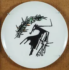 Piatto by Wifredo Lam, porcellana marcata sul verso Hutschenreuther Bavaria con firma a stampa, offered Jun 2018