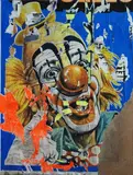 Il Pagliaccio by Rotella, 1994, offered Jun 2018