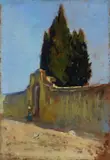 Ingresso di villa con cipresso by Guglielmo Micheli, offered Jun 2018