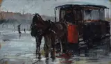 Omnibus in sosta by Luigi Gioli, 1875, offered Jun 2018
