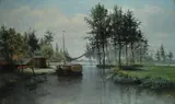 Charles-François Daubigny, Barcone sul fiume