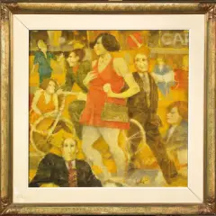 La strada 1989 by Remo Squillantini, oil on panel cm, offered Mar 2021