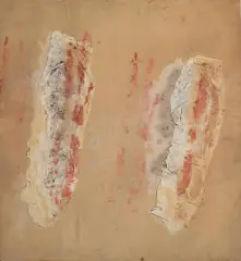 Toti Scialoja, Senza titolo, mixed media on card cm