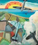 Untitled by Pierluigi Bossi detto Sibo', battaglia aerea on mare - lago, offered Jan 2021