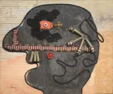 Untitled by Enrico Baj, Personaggio con i baffi e medaglia, offered Jan 2021