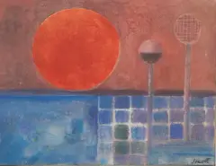 Bruno Saetti, Untitled, appresso strappo di affresco on canvas cm