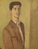Autoritratto Con Camicia Bianca by Pompeo Pianezzola, oil on panel, offered Dec 2020