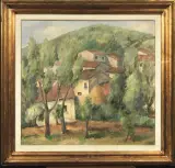 Silvio Pucci, Paesaggio, oil on canvas