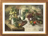 Giancarlo Frezzolini, Natura Morta Con Uva, oil on canvas