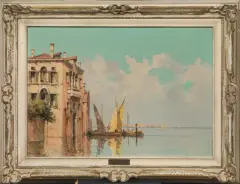 Roberto Iras Baldessari, Veduta Di Venezia, oil on canvas