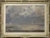 Antonio Coceani, Marina, oil on canvas