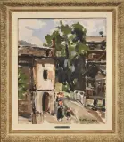 Bruno Gherri-Moro, Paesaggio D'Evelene, oil on canvas