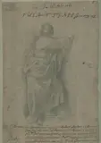 Santino Bussi, Lettera Con Studio Di Santo, 1691