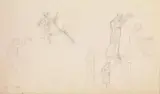 Giovanni Costa, Studi Di Figure, pencil on paper