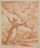 Gio Stefano Robatto, San Francesco Riceve Le Stigmate, pencil rossa