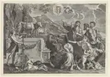 Nicolas Jean Baptiste Poilly, Adorazione Del Vitello D'Oro, incisione