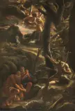 Domenico Piola, Predica Di San Giovanni Battista, oil on canvas