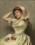 Edwin Roberts, Vanità Femminile, oil on canvas