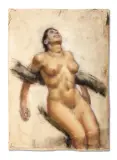 Francesco Camarda, Nudo Femminile, pastelli on paper