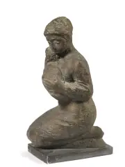 Giannetto Mannucci, Donna Con Agnellino 1974, bronze