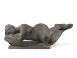 Giannetto Mannucci, Donna Distesa Con Agnellino, bronze