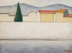 Muro e Case 1956 by Ottone Rosai, oil on canvas cm, offered Jul 2020