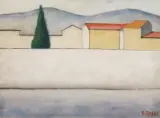 Muro e Case 1956 by Ottone Rosai, oil on canvas cm, offered Jul 2020