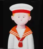 Marinaretto by Antonio Bueno, oil on faesite cm, offered Jul 2020