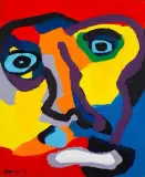 Volto 1973 by Karel Appel, oil on canvas cm, offered Jul 2020