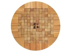 Fire (Ruota di fuoco) 1987 by Joe Tilson, legno cm diam, offered Jul 2020