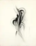 Claudio Parmiggiani, Senza titolo 1978, charcoal on canvas cm
