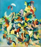 Marzio Tinti, Senza titolo 1970, oil on canvas cm