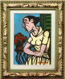 Giuseppe Migneco, Figura femminile, oil on canvas cm