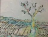Silvia Dogliani, Paesaggio con grande albero 1978