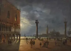Notturno In Piazzetta San Marco by Giuseppe Canella, offered Jul 2020