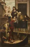 Pieter Van der Ouderaa, Il Fruttivendolo Veneziano, oil on panel