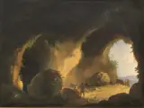 Attribuito ad Antonio Morghen, Interno Di Grotta Con Figure
