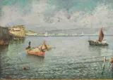 Fausto Pratella, Marina, oil on canvas