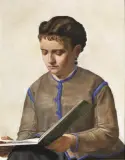 Gioacchino Toma, Donna Che Sfoglia Un Album, oil on canvas