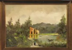 Giuseppe Salvati, Barca, oil on compensato