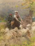 Mosè Bianchi, Contadinella Con Pecore