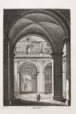 Luigi Rossini, Veduta Del Cortile Del Palazzo Sacchetti