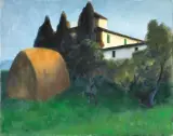 Casolare Con Cipressi by Nino Tirinnanzi, oil on canvas, offered Jan 2020