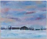 Baracche con neve 1969 by Giovanni Omiccioli, offered Dec 2019
