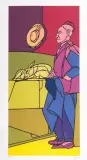 Valerio Adami, Uomo e coniglio, lithograph cm