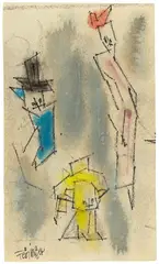 Lyonel Feininger, Ghosties, Um 1953, Aquarell, Deckweiß und Tuschfeder auf Bütten