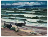 Max Pechstein, Stürmische See, 1936, Aquarell und Gouache auf Schoellershammer-Papier